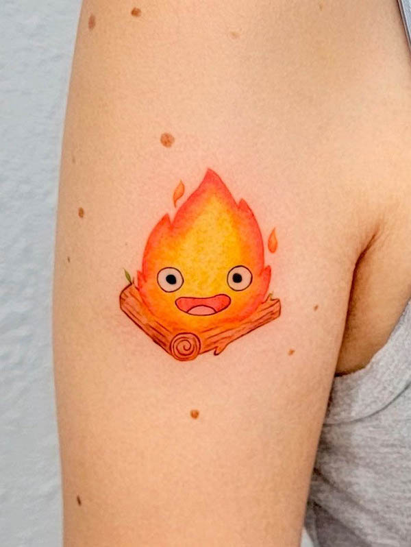 Tatuaggio per braccio Calcifer by @inked.by_.beta_