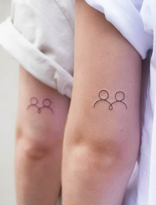 Tatuaggi di piccole sorelle di @maricatattoo