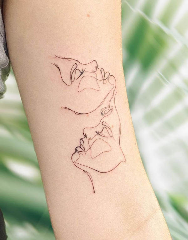 Tatuaggio su una riga di Connected Souls di @wilde.tinte