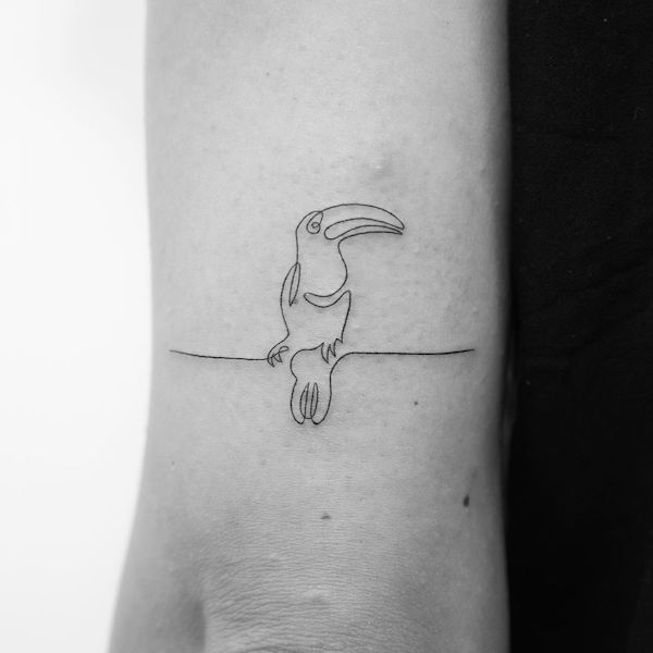 Tucano monofilo tatuato da @studiodaveink