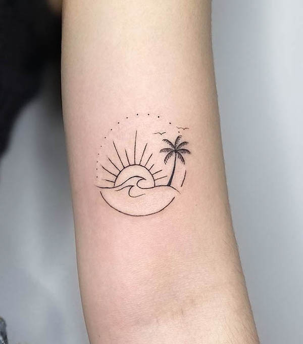Isola tropicale di @ghostyletattoo