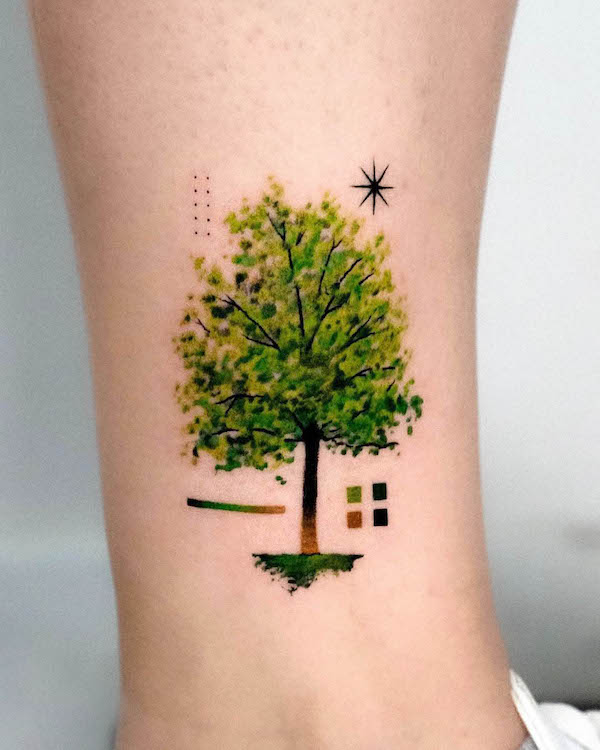 Albero e tavolozza di colori di @cactusinkbucharest