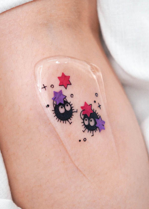 Il tatuaggio della stella di Spirited Away realizzato da @eden_tattoo_