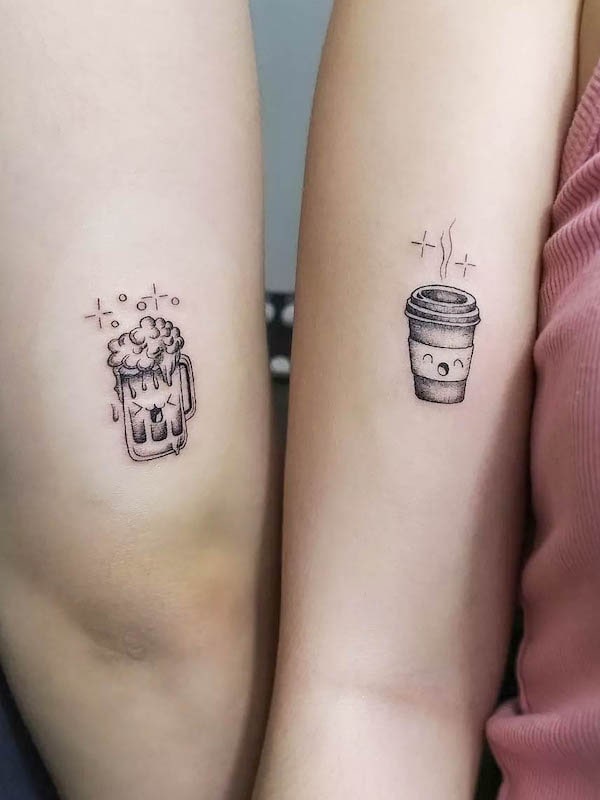 Tatuaggi abbinati a birra e caffè di @k9.tattoo