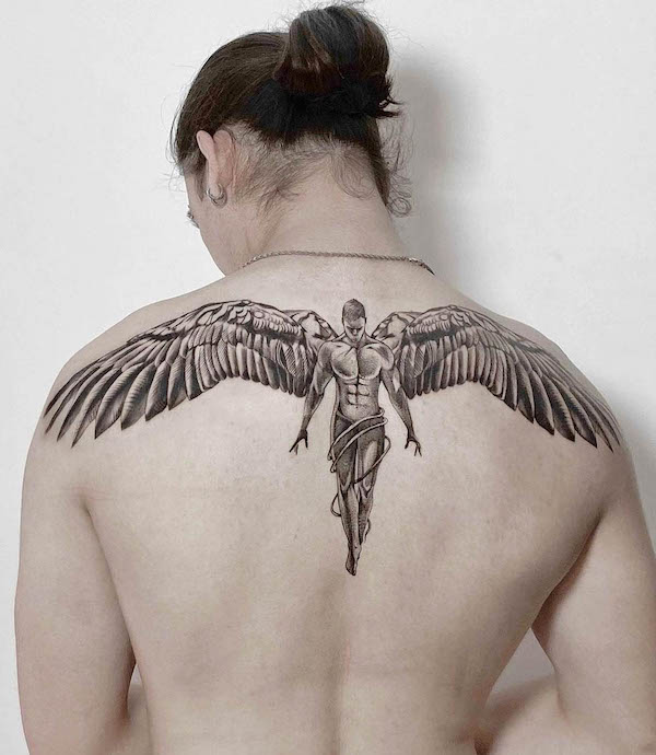 Tatuaggio Angel back di @ramaktas