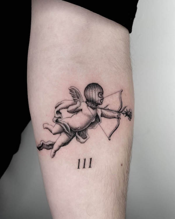Tatuaggio Angelo criminale di @kosmostattoobcn