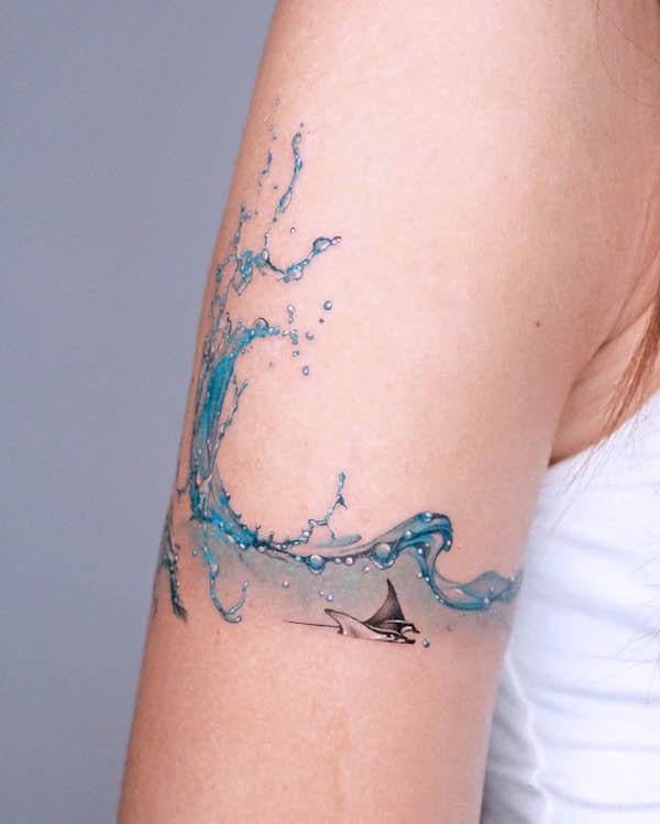Tatuaggio Ocean per gli spiriti liberi di @debrartist