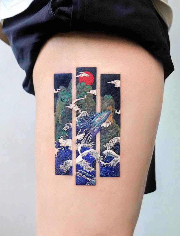 Quadro Ukiyo-e giapponese di @tattooist_eq