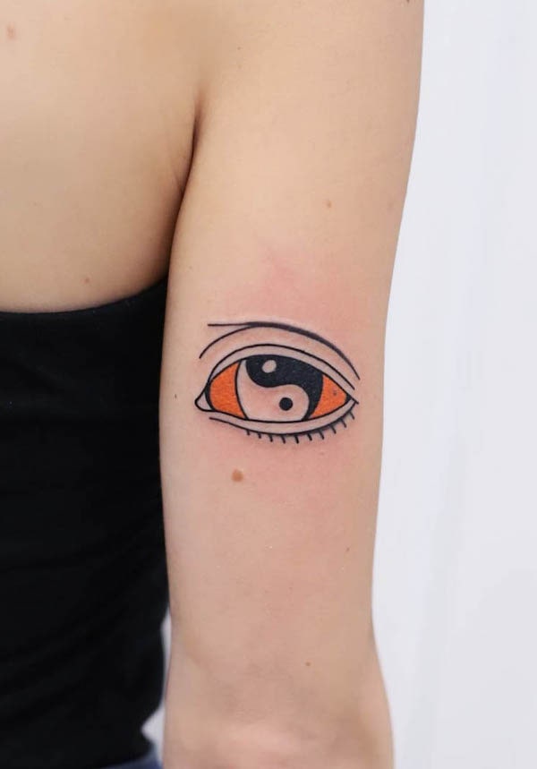 Tatuaggio dell'occhio Yin yang di @patrykhilton