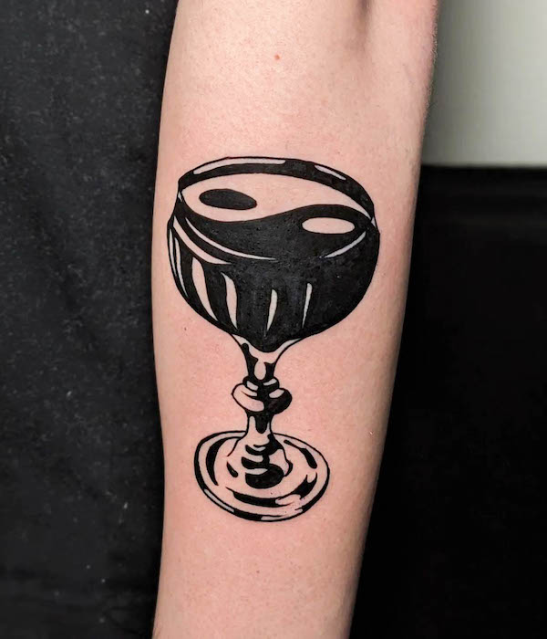Bicchiere da vino Yin yang di @rodrigops_tattoos