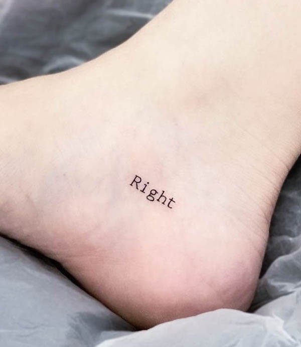 Destra - tatuaggio di parole di @g9in_ttt