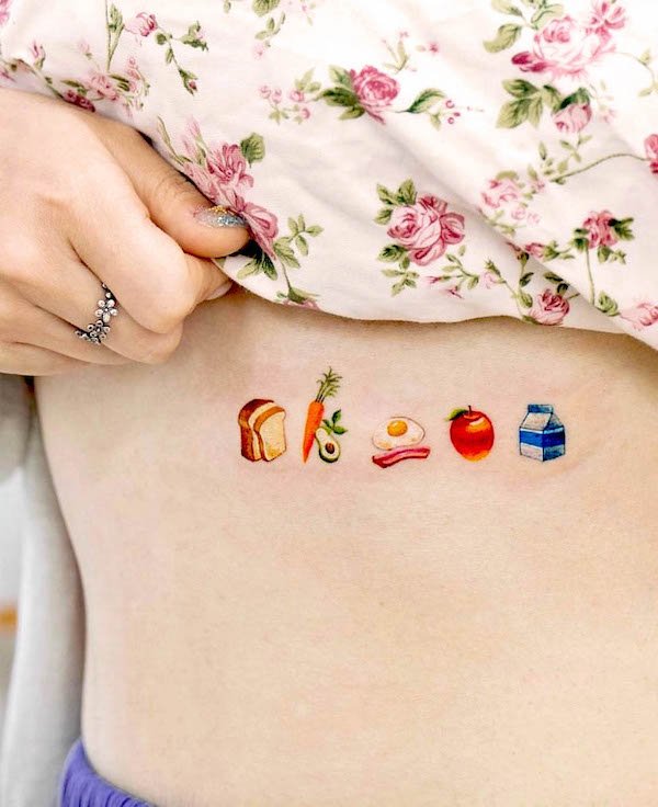 Tatuaggio a costine per buongustai di @ovenlee.tattoo