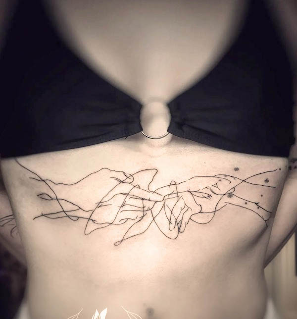 Tenendosi per mano di @ausgefuchst.tattoo.art_