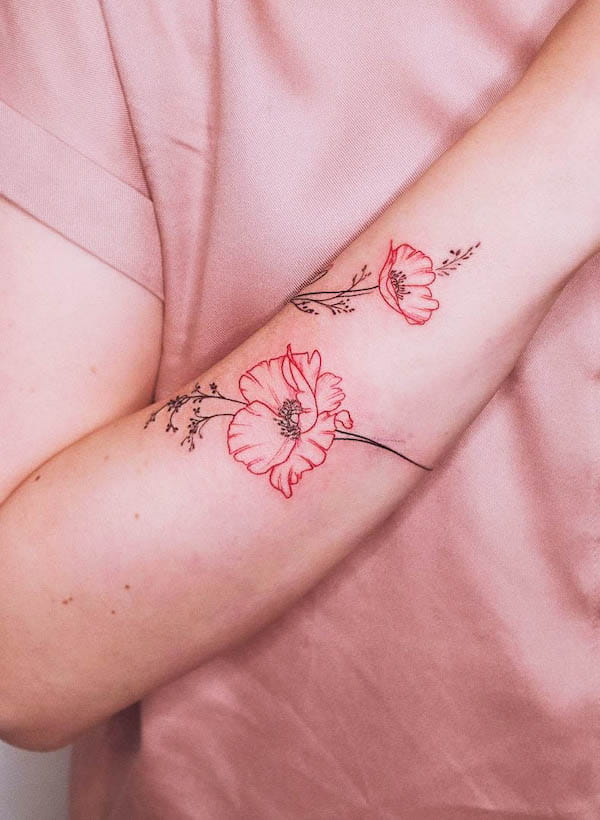 Tatuaggio del braccialetto Poppy di @kat_babai