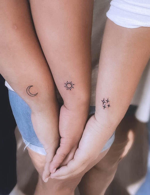 Tatuaggi delle sorelle minori di @permanentbeautyxkylie