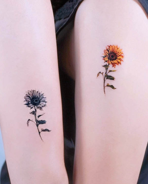 Bellissimi tatuaggi di sorella di @tilda_tattoo