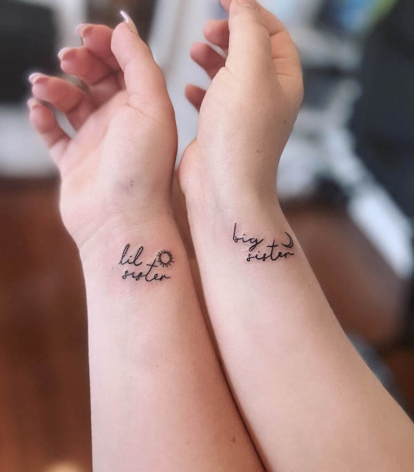 Bellissimi tatuaggi di sorelle di @inkxiety