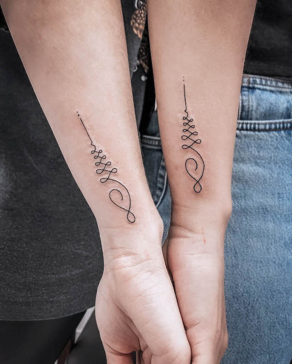 Bellissimi tatuaggi di sorella di @leoniemoistattoo