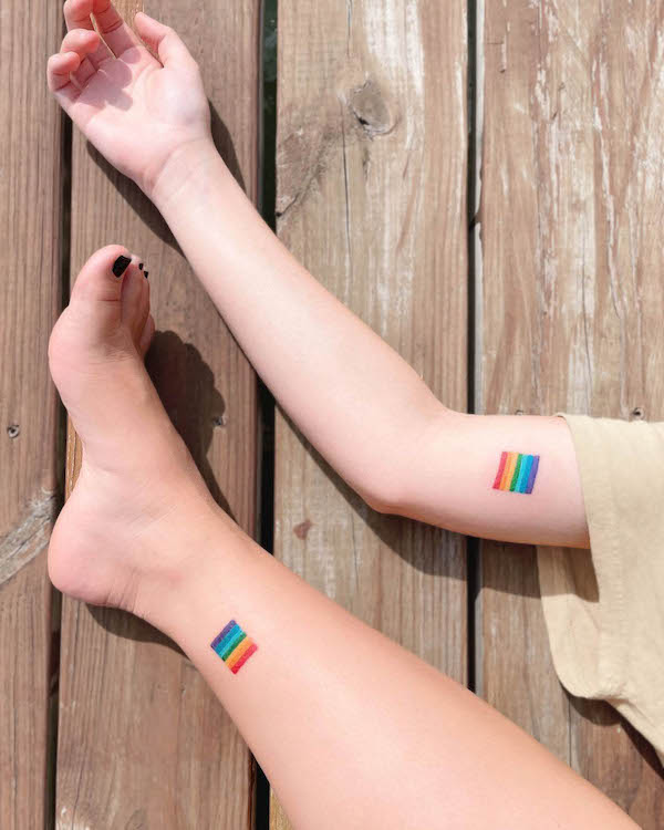 Bellissimi tatuaggi di sorella di @maggiejosstudio