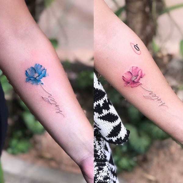 Bellissimi tatuaggi di sorella di @narrimatattoo