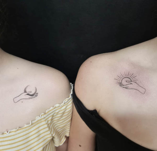 Bellissimi tatuaggi di sorella di @shanda_tattoo