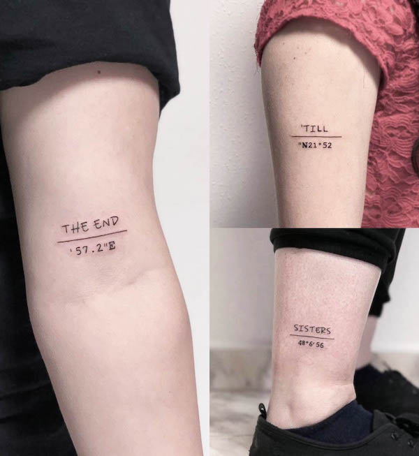 Tatuaggi creativi sulle sorelle di @forgopeti.tattoo