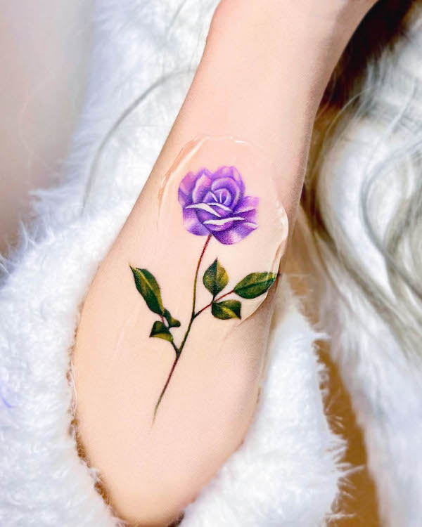 Bella rosa viola di @munjeong_tatu