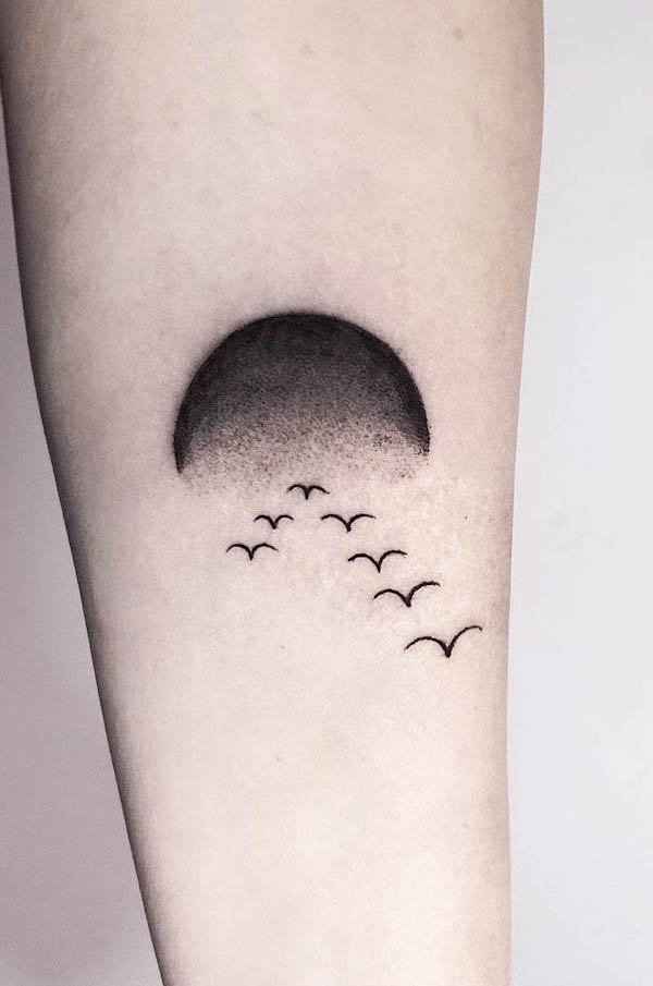 Tatuaggio Flying to the sun di @justjoe_ink