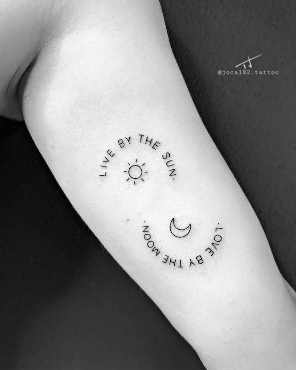 Vivere con il sole, amare con la luna di @joca182.tattoo