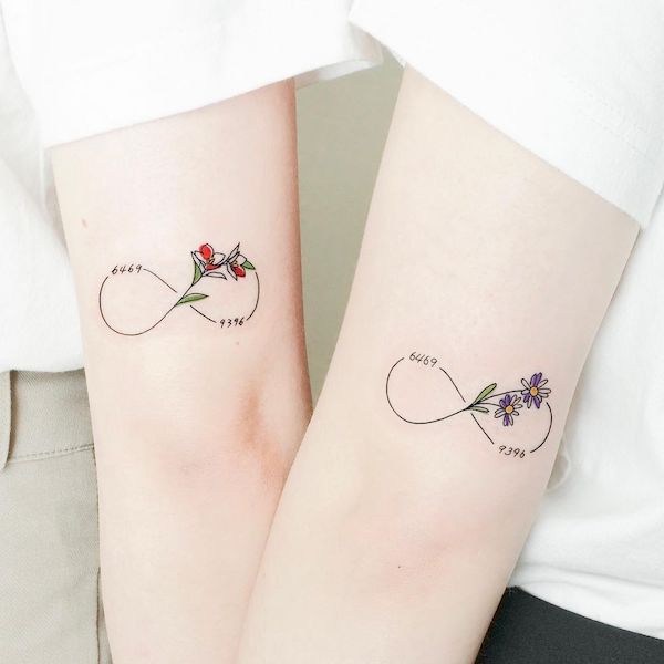 Tatuaggio con simbolo dell'amore infinito di @heim__tattoo
