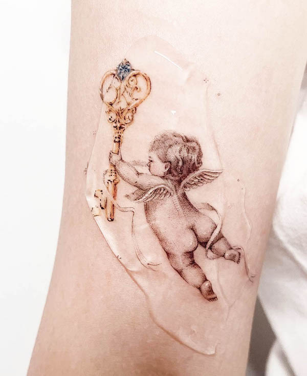 Tatuaggio Cupido di @u.i.tattoo
