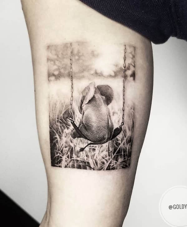 Tatuaggio di elefante carino da @goldy_z