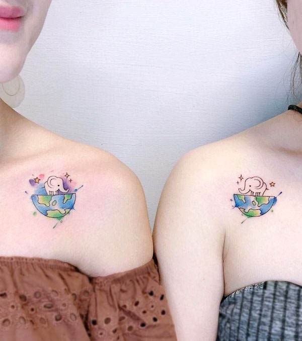 Tatuaggio per migliori amici di @lulutatto