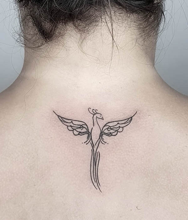 Tatuaggio Phoenix sulla schiena di @idan_naftali_tattoos