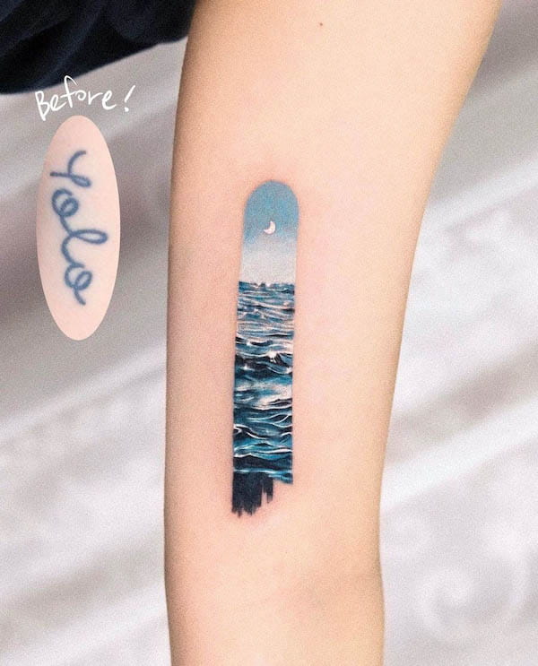Tatuaggio Ocean cover up di @tattooist_mul