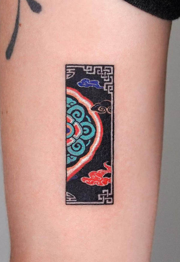 Tatuaggio tradizionale orientale di @tattooist_eq