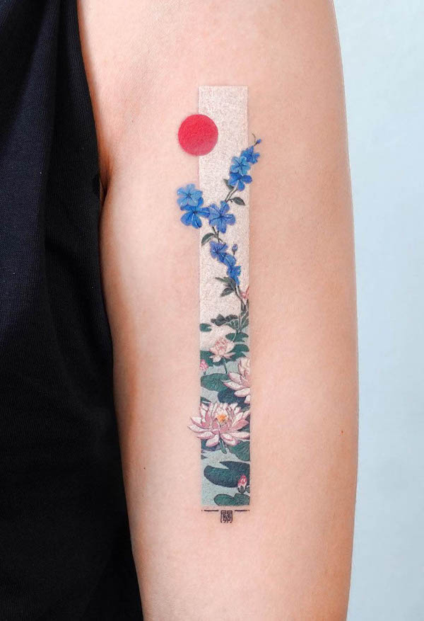Tatuaggio floreale di @tattooist_eq