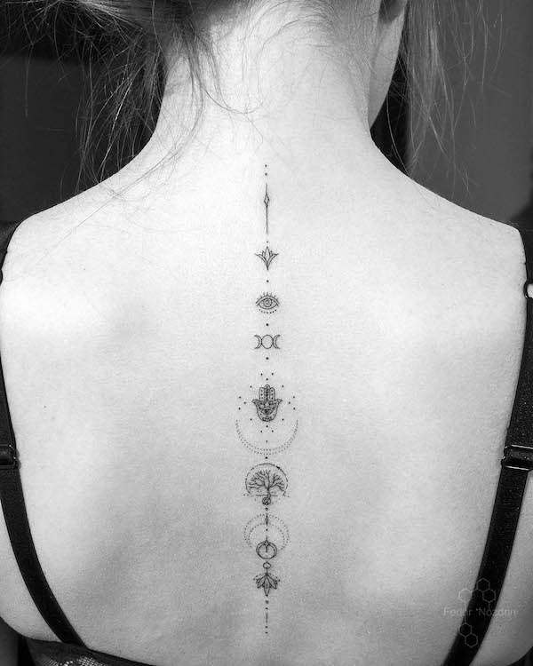 Piccolo tatuaggio dell'albero della vita di @fedornozdrin