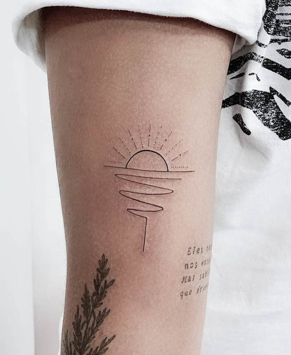 Tatuaggio Sunrise di @inkste