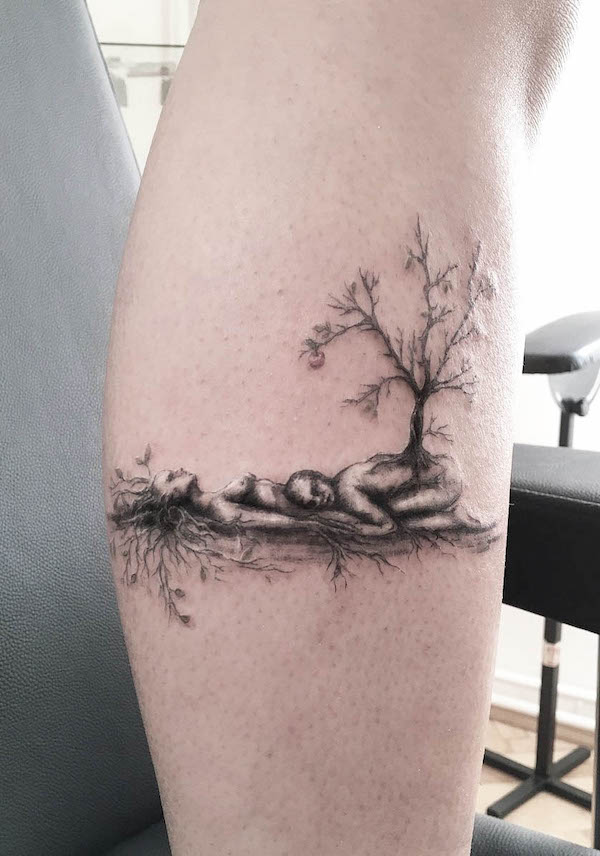 Tatuaggio dell'albero della vita di @stokta