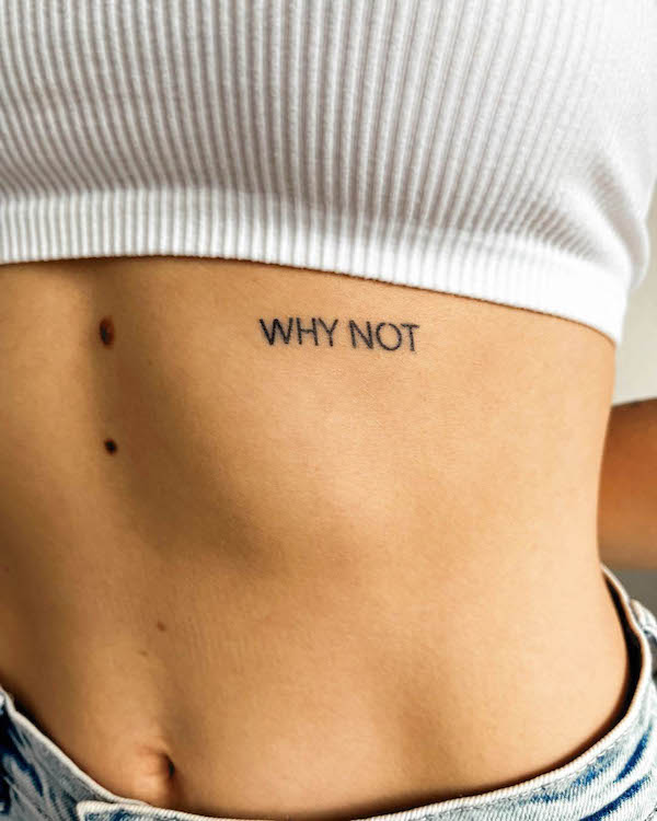 Tatuaggio con citazione di nuovo inizio di @inkster