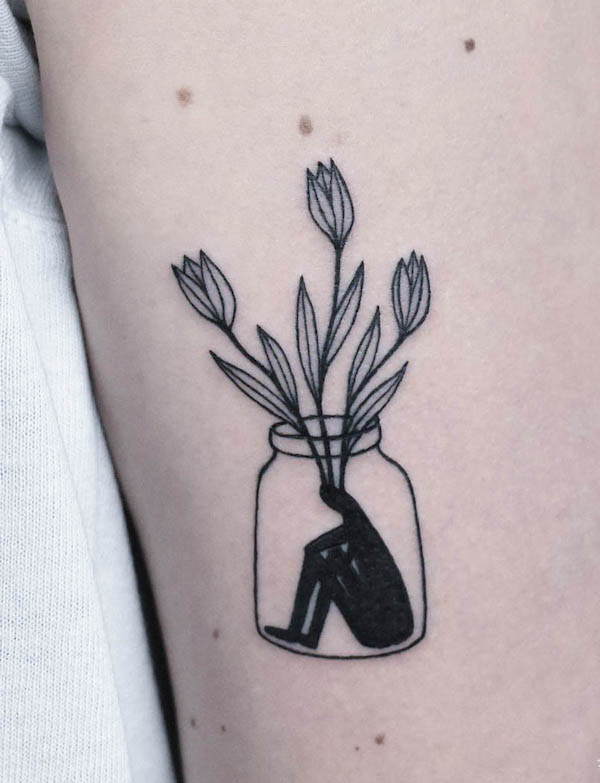 Tatuaggio creativo di @szalaimimi per un nuovo inizio
