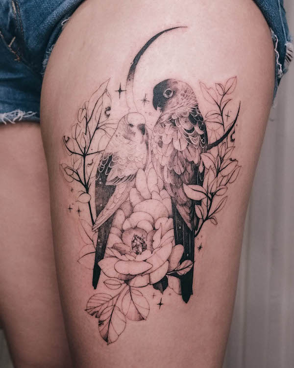 Tatuaggio con spirito di volpe da @hwyl.tattoo