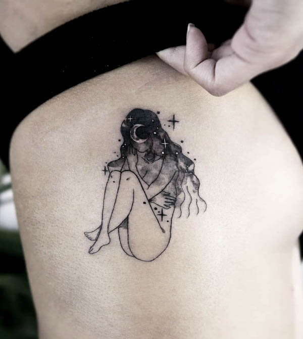 concetto di tatuaggio sulla coscia di @tatuatore_danha