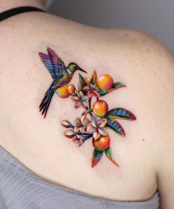 Colibrì e kumquat di @non_lee_ink
