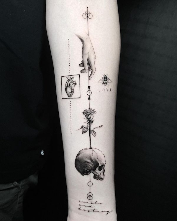 Tatuaggio concettuale di @skylerespinoza