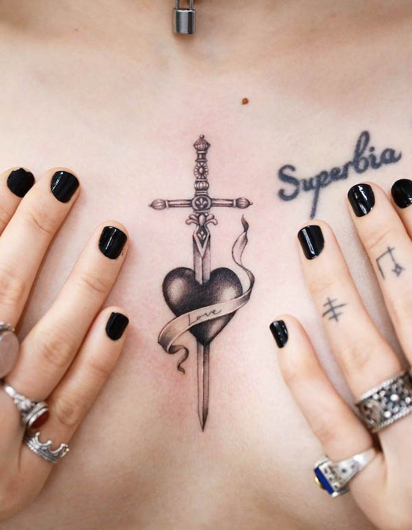 Pugnale nel cuore di @xiso_ink