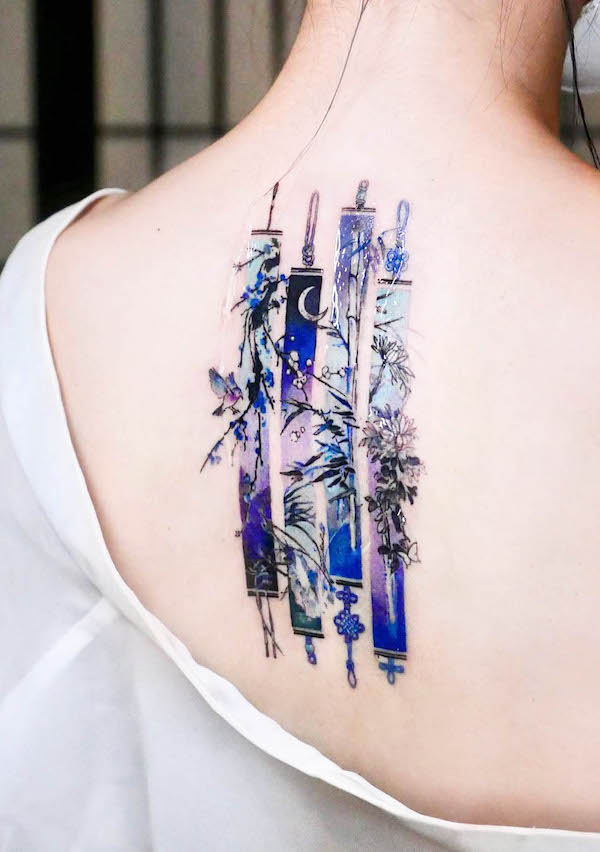 Tatuaggio orientale di @seolheetattoo