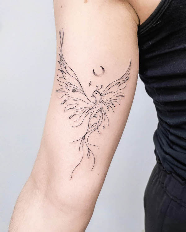 Tatuaggio sul braccio di @nothingwildtattoo