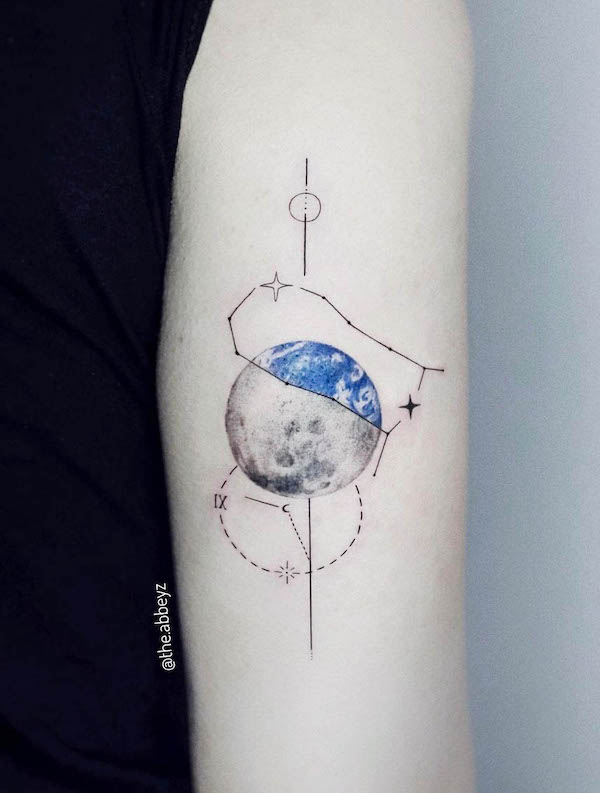 Tatuaggio Two sides of the earth di @the.abbeyz